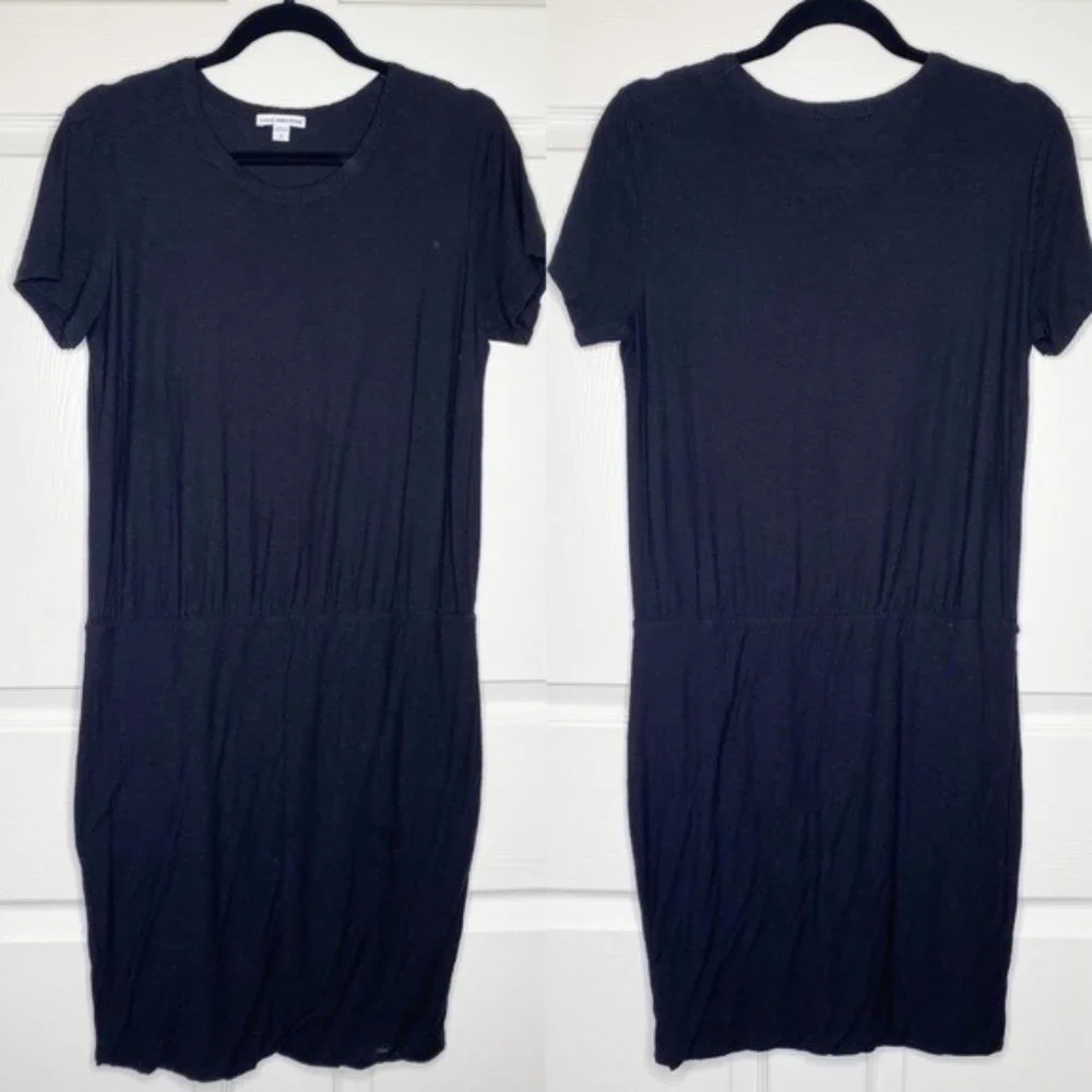 James Perse Stretch Jersey Blouson T-Shirt Dress Size Large